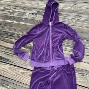 Purple track suite set, velour. Juicy Couture Medium